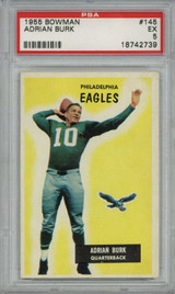 1955 Bowman #145 Adrian Burk PSA 5 EX ID: 377222 1955 Bowman #145 Adrian Burk PSA 5 EX ID: 377222