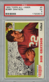 1955 Topps All American #5 Bob Grayson PSA 5 EX  ID: 377225