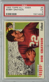 1955 Topps All American #5 Bob Grayson PSA 5 EX  ID: 377226