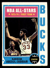 1974-75 Topps #1 Kareem Abdul-Jabbar Very Good  ID: 379946