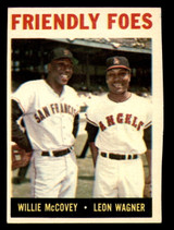 1964 Topps #41 Willie McCovey/Leon Wagner Friendly Foes Miscut Friendly Foes 