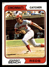 1974 Topps #10 Johnny Bench Very Good  ID: 380329