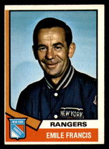 1974-75 O-Pee-Chee #9 Emile Francis CO Excellent+ 1974-75 O-Pee-Chee #9 Emile Francis CO Excellent+