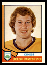 1974-75 O-Pee-Chee #338 Sheldon Kannegiesser Miscut Kings 1974-75 O-Pee-Chee #338 Sheldon Kannegiesser Miscut Kings