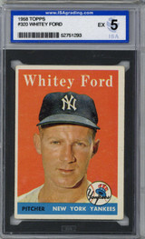 1958 Topps #320 Whitey Ford ISA 5 EX 1958 Topps #320 Whitey Ford ISA 5 EX