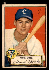 1952 Topps #62 Chuck Stobbs Writing on Card RC Rookie White Sox ID:382492