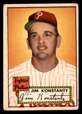 1952 Topps #108 Jim Konstanty Writing on Card Phillies ID:382495