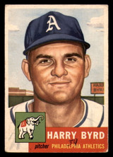 1953 Topps #131 Harry Byrd DP Writing on Card RC Rookie Athletics DP ID:382518