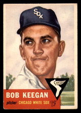 1953 Topps #196 Bob Keegan Writing on Card RC Rookie White Sox ID:382558