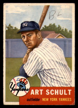 1953 Topps #167 Art Schult Writing on Card RC Rookie Yankees ID:382566