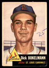 1953 Topps #204 Dick Bokelmann Writing on Card RC Rookie Cardinals ID:382572