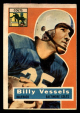 1956 Topps #120 Billy Vessels Poor RC Rookie 
