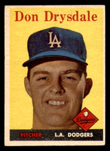 1958 Topps #25 Don Drysdale Very Good  ID: 383309