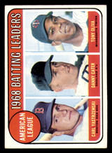 1969 Topps #1 Carl Yastrzemski/Danny Cater/Tony Oliva A.L. Batting Leaders G-VG  ID: 383376