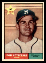 1961 Topps #29 Don Nottebart Ex-Mint Set Break 