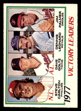 1978 O-Pee-Chee #5 Steve Carlton/Dave Goltz/Dennis Leonard/Jim Palmer Victory Leaders Ex-Mint 1978 O-Pee-Chee #5 Steve Carlton/Dave Goltz/Dennis Leonard/Jim Palmer Victory Leaders Ex-Mint