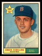 1961 Topps #499 Chuck Schilling Ex-Mint RC Rookie 