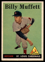 1958 Topps #143 Billy Muffett UER EX/NM RC Rookie ID: 120904 1958 Topps #143 Billy Muffett UER EX/NM RC Rookie ID: 120904
