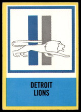 1967 Philadelphia #72 Lions Insignia Ex-Mint 