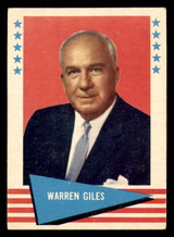 1961 Fleer #33 Warren Giles Very Good  ID: 387048