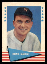1961 Fleer #57 Heinie Manush Excellent 