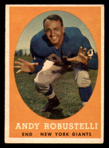 1958 Topps #15 Andy Robustelli Very Good ID: 387259 1958 Topps #15 Andy Robustelli Very Good ID: 387259