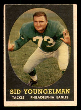 1958 Topps #24 Sid Youngelman UER Miscut Eagles UER ID:387279