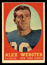 1958 Topps #30 Alex Webster Very Good ID: 387295 1958 Topps #30 Alex Webster Very Good ID: 387295