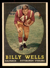 1958 Topps #49 Billy Wells UER Excellent  ID: 387348