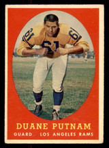1958 Topps #55 Duane Putnam Excellent  ID: 387362