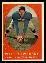 1958 Topps #101 Walt Yowarsky Good 1958 Topps #101 Walt Yowarsky Good
