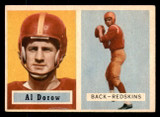 1957 Topps #24 Al Dorow Back Damage Redskins ID:388128