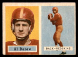 1957 Topps #24 Al Dorow Miscut Redskins ID:388129