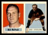 1957 Topps #51 Bill McPeak Miscut Steelers ID:388149