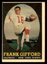 1958 Topps #73 Frank Gifford Excellent ID: 388249 1958 Topps #73 Frank Gifford Excellent ID: 388249