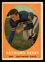 1958 Topps #120 Raymond Berry Excellent+ ID: 388259 1958 Topps #120 Raymond Berry Excellent+ ID: 388259