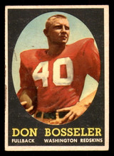 1958 Topps #132 Don Bosseler Very Good RC Rookie  ID: 388266