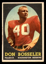 1958 Topps #132 Don Bosseler Very Good RC Rookie ID: 388266 1958 Topps #132 Don Bosseler Very Good RC Rookie ID: 388266