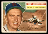 1956 Topps #165A Red Schoendienst Grey Backs Excellent 