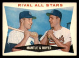 1960 Topps #160 Mickey Mantle/Ken Boyer Rival All-Stars Excellent+  ID: 389589