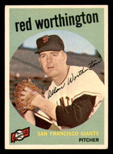 1959 Topps #28 Red Worthington Excellent  ID: 390262