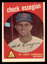 1959 Topps #278 Chuck Essegian Miscut Cardinals ID:390619 1959 Topps #278 Chuck Essegian Miscut Cardinals ID:390619