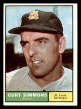 1961 Topps #11 Curt Simmons Excellent+ ID: 390789 1961 Topps #11 Curt Simmons Excellent+ ID: 390789
