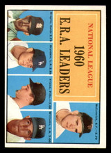 1961 Topps #45 McCormick/Broglio/Don Drysdale/Friend/Williams NL E.R.A. Leaders Ex-Mint  ID: 390822