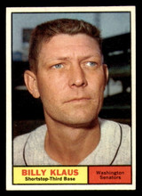 1961 Topps #187 Billy Klaus Ex-Mint ID: 390960 1961 Topps #187 Billy Klaus Ex-Mint ID: 390960