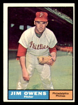 1961 Topps #341 Jim Owens Excellent+  ID: 391110