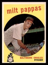 1959 Topps #391 Milt Pappas Excellent 