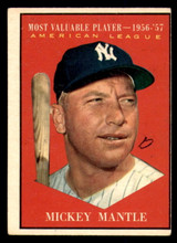 1961 Topps #475 Mickey Mantle Ink on Front Yankees 