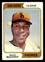 1974 Topps #250 Willie McCovey Poor San Diego 1974 Topps #250 Willie McCovey Poor San Diego