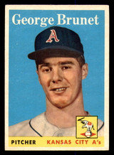 1958 Topps #139 George Brunet Excellent+ RC Rookie ID: 393119 1958 Topps #139 George Brunet Excellent+ RC Rookie ID: 393119